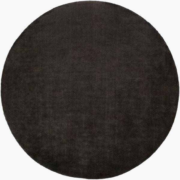 Surya Evergreen 10' X 14' Handmade Wool Rug - Modern Minimalist Design With Unique Fringe Detail Black Wool Evg2302-8rd