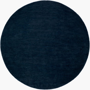 Surya Evergreen 10' X 14' Handmade Wool Rug - Modern Minimalist Design With Unique Fringe Detail Dark Blue Wool Evg2303-10rd