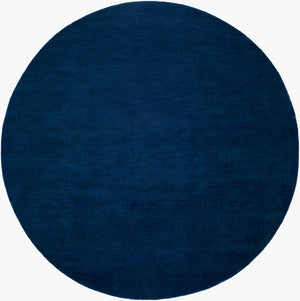 Surya Evergreen 10' X 14' Handmade Wool Rug - Modern Minimalist Design With Unique Fringe Detail Midnight Blue Wool Evg2304-10rd