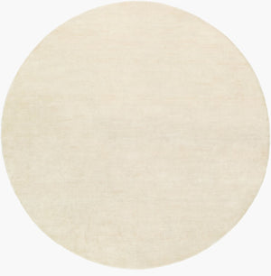 Surya Evergreen 10' X 14' Handmade Wool Rug - Modern Minimalist Design With Unique Fringe Detail Ivory Wool Evg2305-6rd