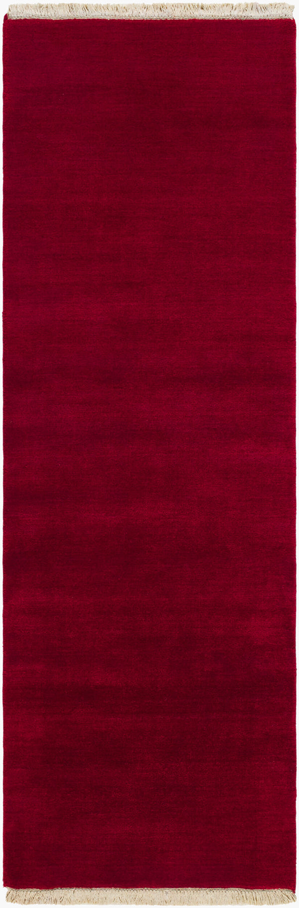 Surya Evergreen 10' X 14' Handmade Wool Rug - Modern Minimalist Design With Unique Fringe Detail Burgandy Wool Evg2307-310