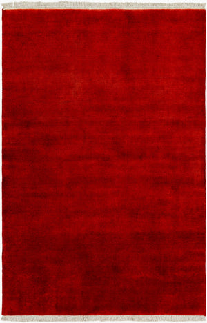 Surya Evergreen 10' X 14' Handmade Wool Rug - Modern Minimalist Design With Unique Fringe Detail Burgandy Wool Evg2307-1215