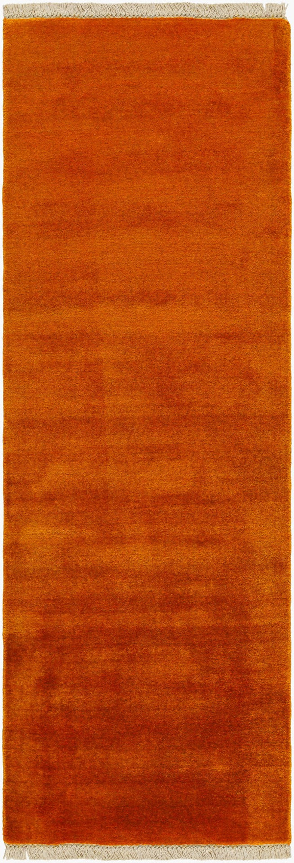 Surya Evergreen 10' X 14' Handmade Wool Rug - Modern Minimalist Design With Unique Fringe Detail Rust Wool Evg2308-310