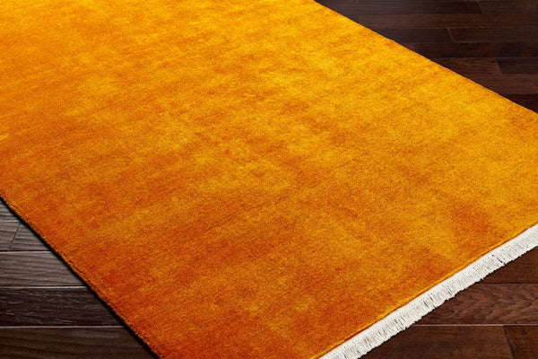 Surya Evergreen 10' X 14' Handmade Wool Rug - Modern Minimalist Design With Unique Fringe Detail Rust Wool Evg2308-6sq