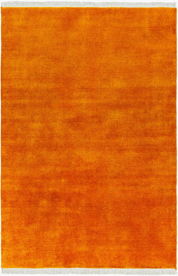 Surya Evergreen 10' X 14' Handmade Wool Rug - Modern Minimalist Design With Unique Fringe Detail Rust Wool Evg2308-69