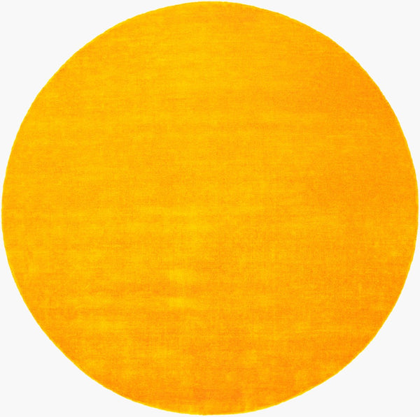 Surya Evergreen 10' X 14' Handmade Wool Rug - Modern Minimalist Design With Unique Fringe Detail Goldenrod Wool Evg2309-6rd