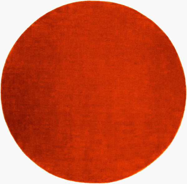 Surya Evergreen 10' X 14' Handmade Wool Rug - Modern Minimalist Design With Unique Fringe Detail Burnt Sienna Wool Evg2310-8rd