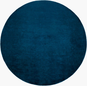 Surya Evergreen 10' X 14' Handmade Wool Rug - Modern Minimalist Design With Unique Fringe Detail Midnight Blue Wool Evg2311-8rd