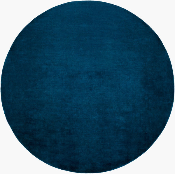 Surya Evergreen 10' X 14' Handmade Wool Rug - Modern Minimalist Design With Unique Fringe Detail Midnight Blue Wool Evg2311-10rd