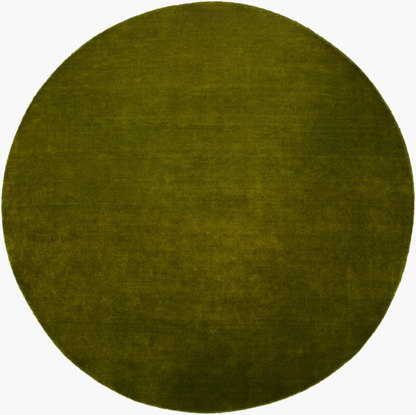 Surya Evergreen 10' X 14' Handmade Wool Rug - Modern Minimalist Design With Unique Fringe Detail Olive Wool Evg2312-8rd