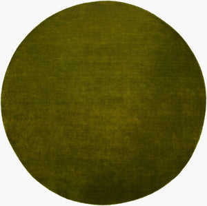 Surya Evergreen 10' X 14' Handmade Wool Rug - Modern Minimalist Design With Unique Fringe Detail Olive Wool Evg2312-10rd