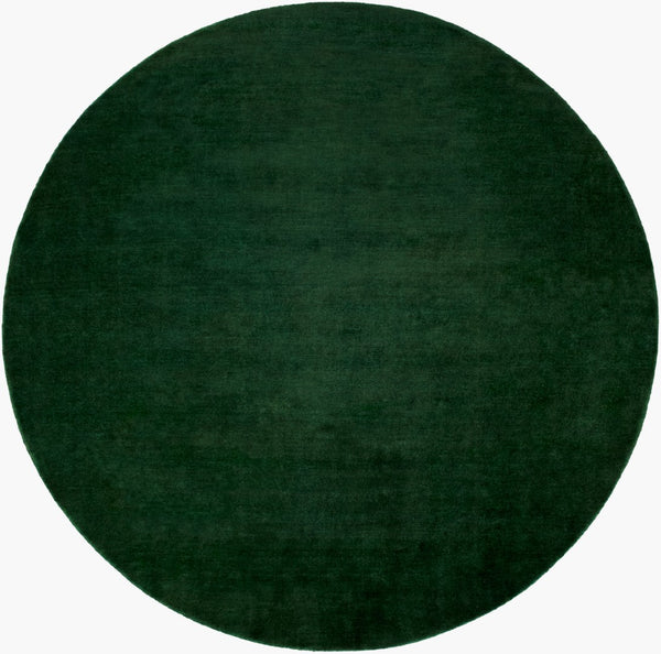 Surya Evergreen 10' X 14' Handmade Wool Rug - Modern Minimalist Design With Unique Fringe Detail Forest Green Wool Evg2313-10rd