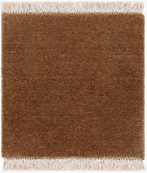 Surya Evergreen 10' X 14' Handmade Wool Rug - Modern Minimalist Design With Unique Fringe Detail Chestnut Wool Evg2314-310