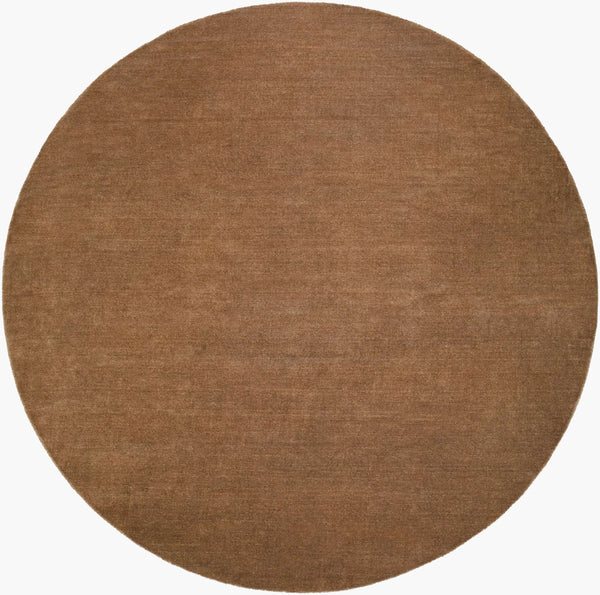 Surya Evergreen 10' X 14' Handmade Wool Rug - Modern Minimalist Design With Unique Fringe Detail Chestnut Wool Evg2314-6rd
