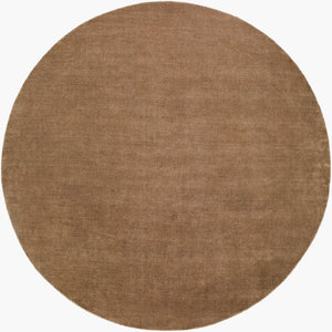 Surya Evergreen 10' X 14' Handmade Wool Rug - Modern Minimalist Design With Unique Fringe Detail Chestnut Wool Evg2315-6rd