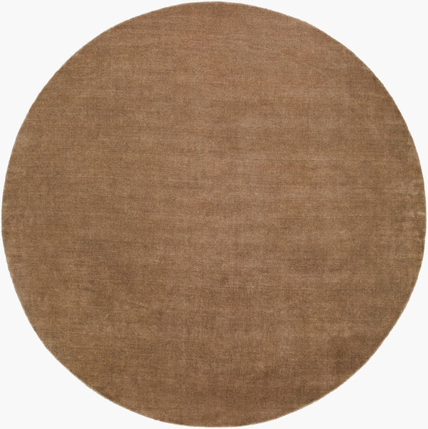 Surya Evergreen 10' X 14' Handmade Wool Rug - Modern Minimalist Design With Unique Fringe Detail Chestnut Wool Evg2315-8rd