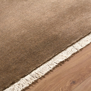 Surya Evergreen 10' X 14' Handmade Wool Rug - Modern Minimalist Design With Unique Fringe Detail Umber Wool Evg2316-912