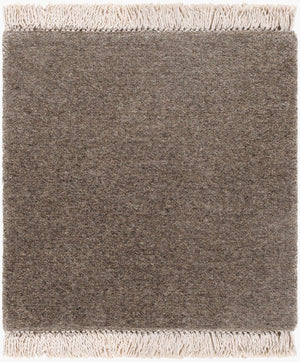 Surya Evergreen 10' X 14' Handmade Wool Rug - Modern Minimalist Design With Unique Fringe Detail Charcoal Wool Evg2317-23