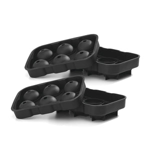 Lenox Cambridge 6-Sphere Black Silicone Ice Mold, Set of 2 NO COLOR METAL EHGR5BKCB2DS