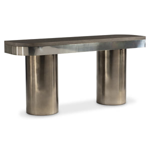 Bernhardt Bernhardt Jacopo Console Table In Weathered Greige Oak With Light/Dark Bronze Stainless Accents 332912