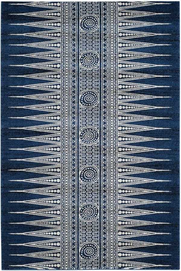 Safavieh Evoke 226 Power Loomed  Rug Royal / Ivory EVK226A-4
