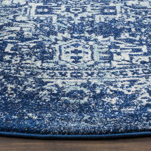 Safavieh Evoke 256 Power Loomed  Rug Navy / Ivory EVK256A-5SQ