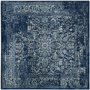 Safavieh Evoke 256 Power Loomed  Rug Navy / Ivory EVK256A-5SQ