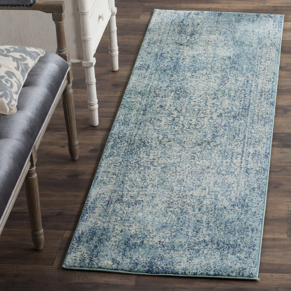 Safavieh Evoke 256 Power Loomed  Rug Blue / Ivory EVK256C-5SQ