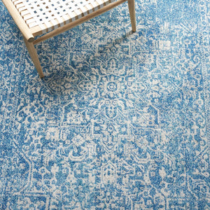 Safavieh Evoke 256 Power Loomed  Rug Blue / Ivory EVK256C-5SQ