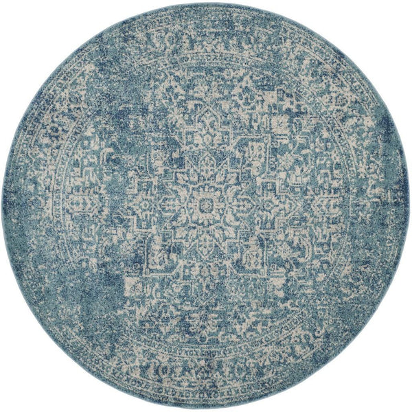 Safavieh Evoke 256 Power Loomed  Rug Blue / Ivory EVK256C-5SQ