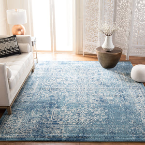 Safavieh Evoke 256 Power Loomed  Rug Blue / Ivory EVK256C-5SQ