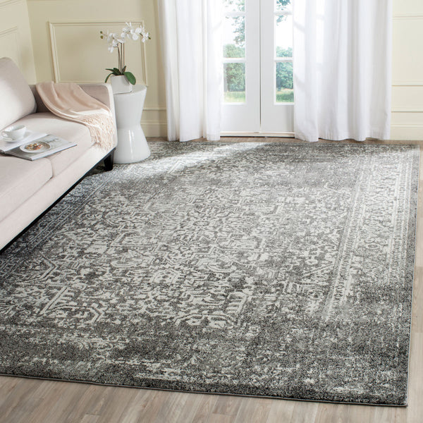 Safavieh Evoke 256 Power Loomed  Rug Grey / Ivory EVK256D-5SQ