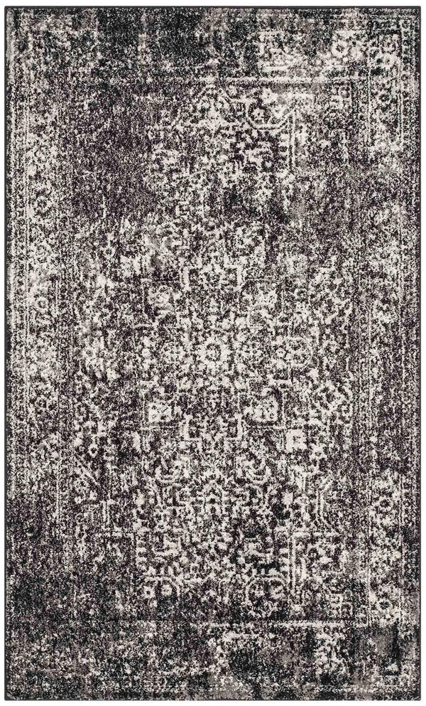 Safavieh Evoke 256 Power Loomed  Rug Black / Grey EVK256R-5SQ