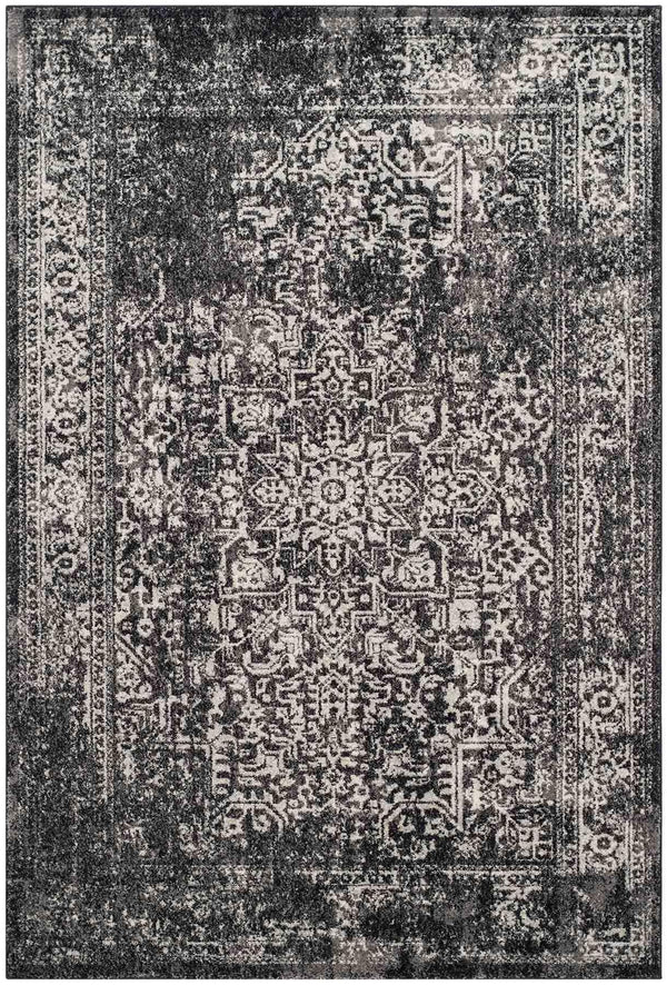 Safavieh Evoke 256 Power Loomed  Rug Black / Grey EVK256R-5SQ