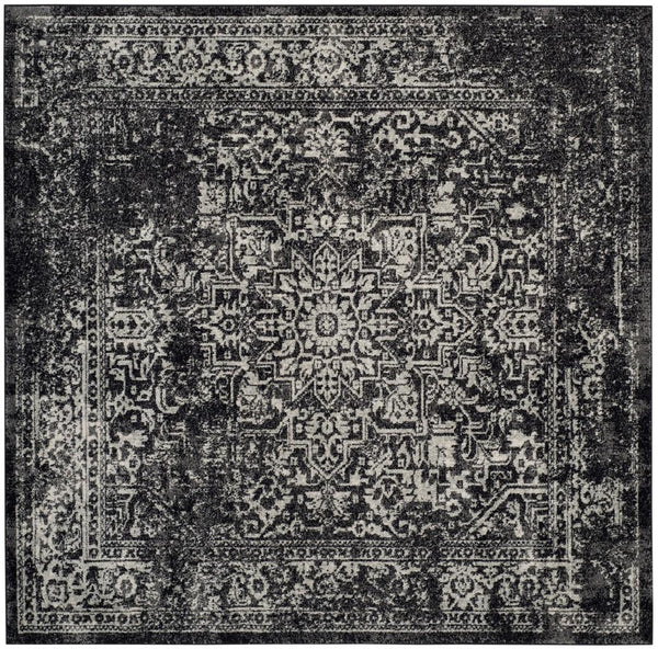 Safavieh Evoke 256 Power Loomed  Rug Black / Grey EVK256R-5SQ