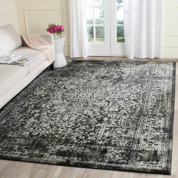 Safavieh Evoke 256 Power Loomed  Rug Black / Grey EVK256R-5SQ
