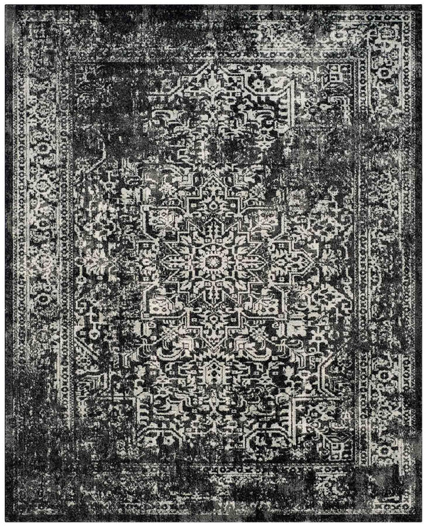 Safavieh Evoke 256 Power Loomed  Rug Black / Grey EVK256R-5SQ