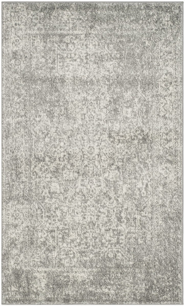 Safavieh Evoke 256 Power Loomed  Rug Silver / Ivory EVK256S-5SQ