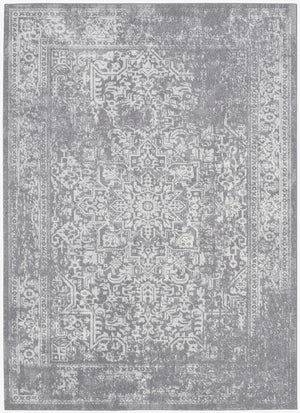 Safavieh Evoke 256 Power Loomed  Rug Silver / Ivory EVK256S-5SQ