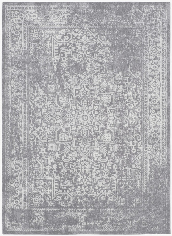 Safavieh Evoke 256 Power Loomed  Rug Silver / Ivory EVK256S-5SQ