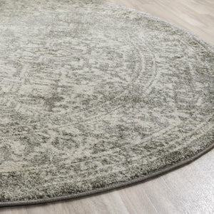 Safavieh Evoke 256 Power Loomed  Rug Silver / Ivory EVK256S-5SQ