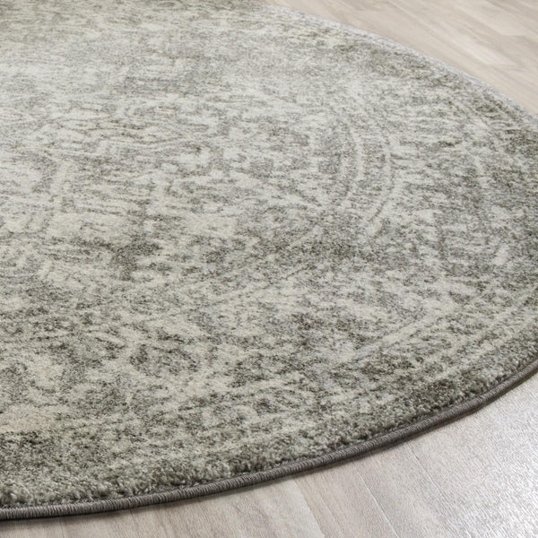 Safavieh Evoke 256 Power Loomed  Rug Silver / Ivory EVK256S-5SQ
