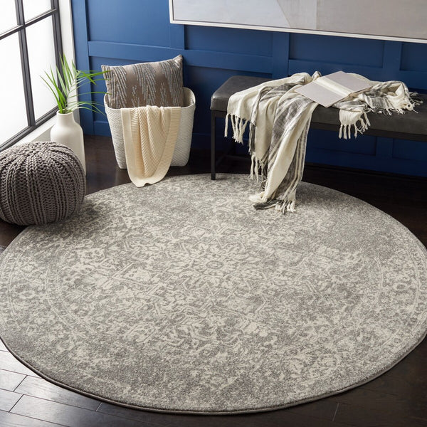 Safavieh Evoke 256 Power Loomed  Rug Silver / Ivory EVK256S-5SQ