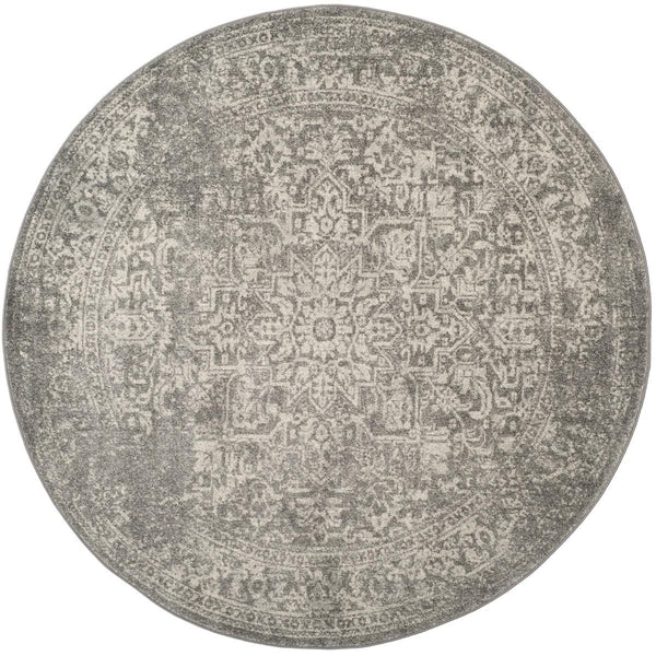 Safavieh Evoke 256 Power Loomed  Rug Silver / Ivory EVK256S-5SQ