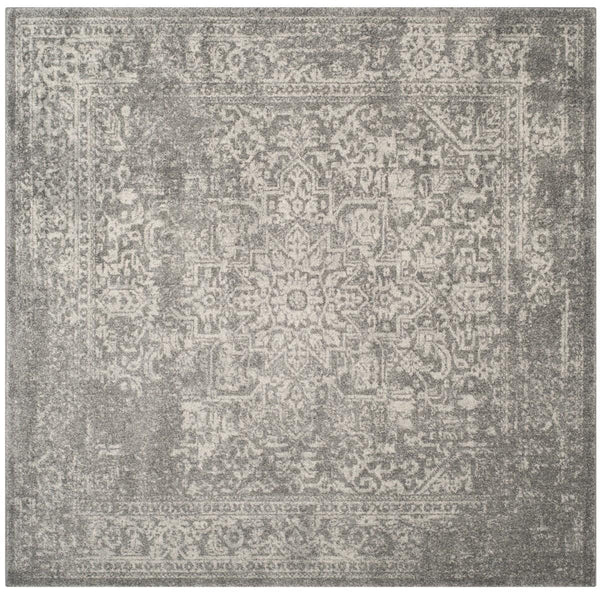 Safavieh Evoke 256 Power Loomed  Rug Silver / Ivory EVK256S-5SQ