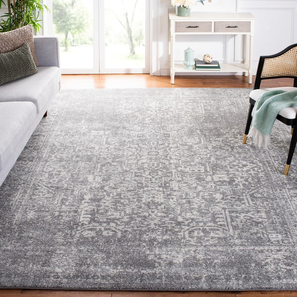 Safavieh Evoke 256 Power Loomed  Rug Silver / Ivory EVK256S-5SQ