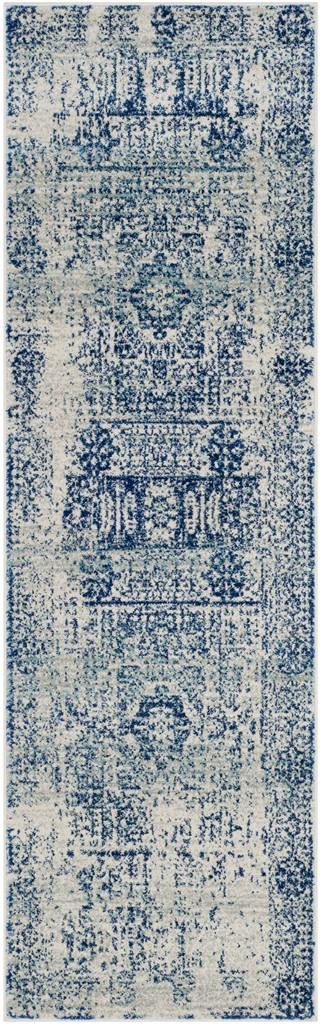 Safavieh Evoke 260 Power Loomed  Rug Ivory / Blue EVK260C-5SQ