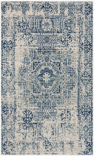 Safavieh Evoke 260 Power Loomed  Rug Ivory / Blue EVK260C-5SQ