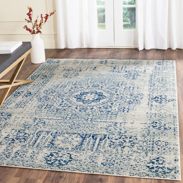Safavieh Evoke 260 Power Loomed  Rug Ivory / Blue EVK260C-5SQ