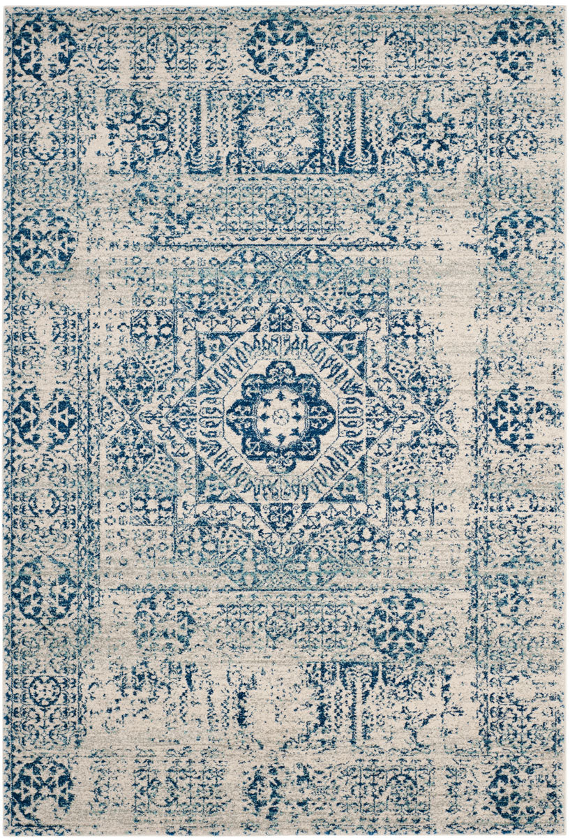 Safavieh Evoke 260 Power Loomed  Rug Ivory / Blue EVK260C-5SQ